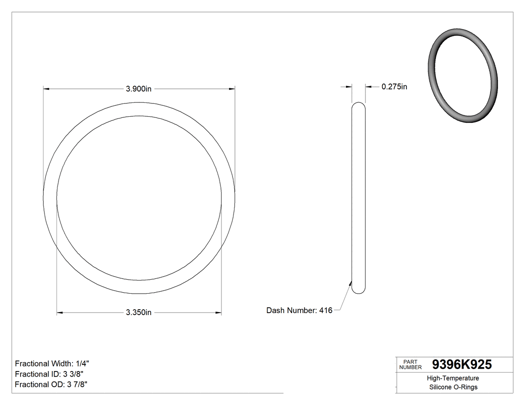 Technical drawing - 9396K925